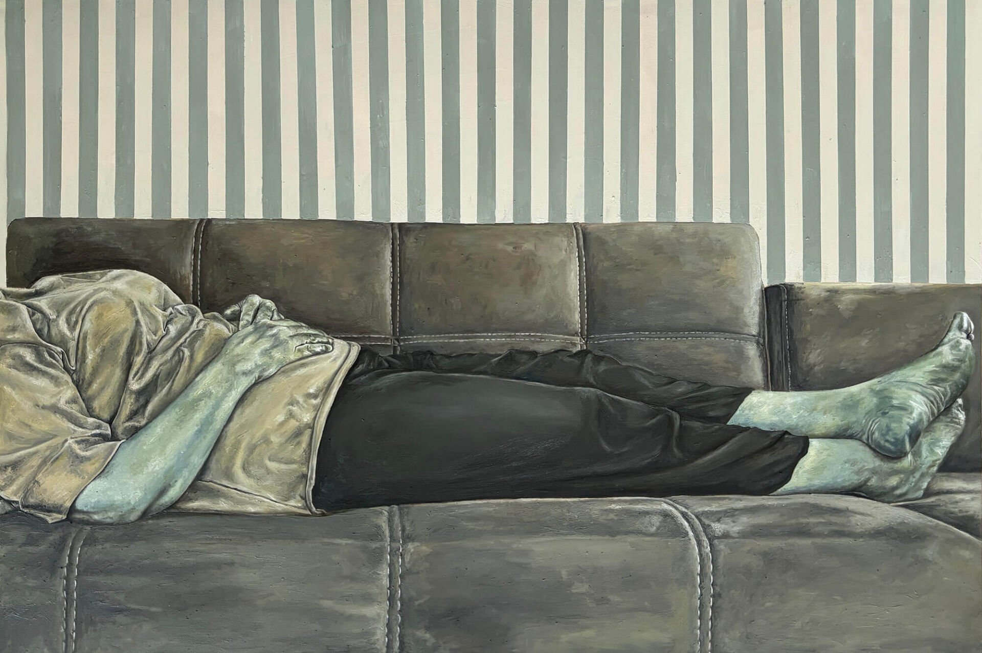 Koltuk, 2025, tuval üzerine yağlı boya, 60x90 cm.