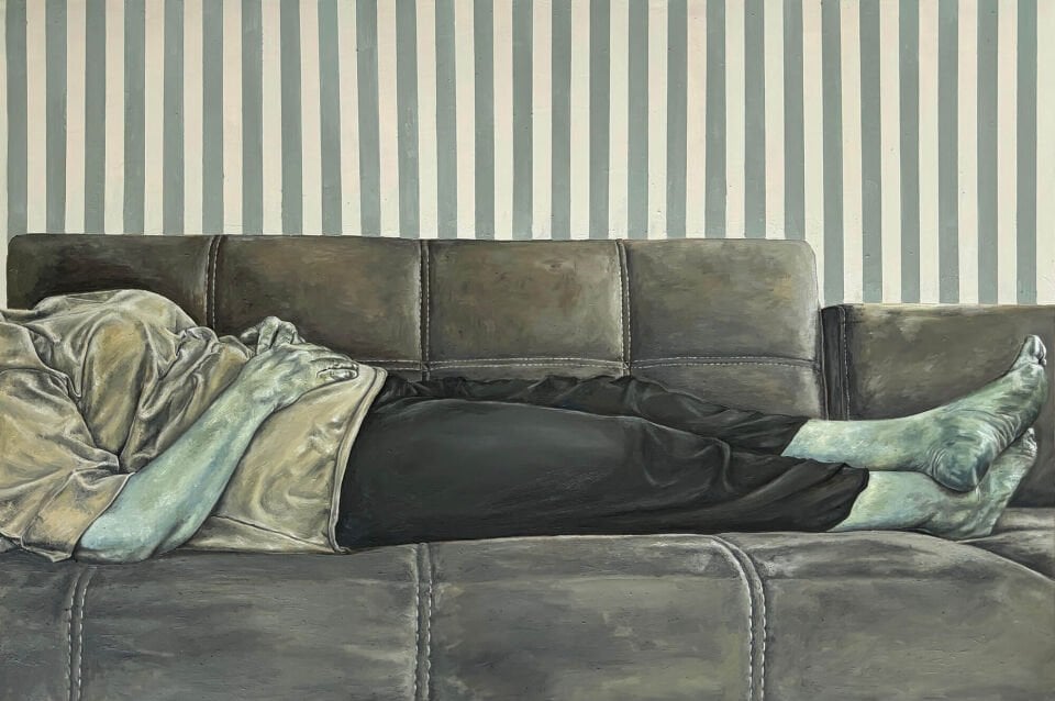 Koltuk, 2025, tuval üzerine yağlı boya, 60x90 cm.