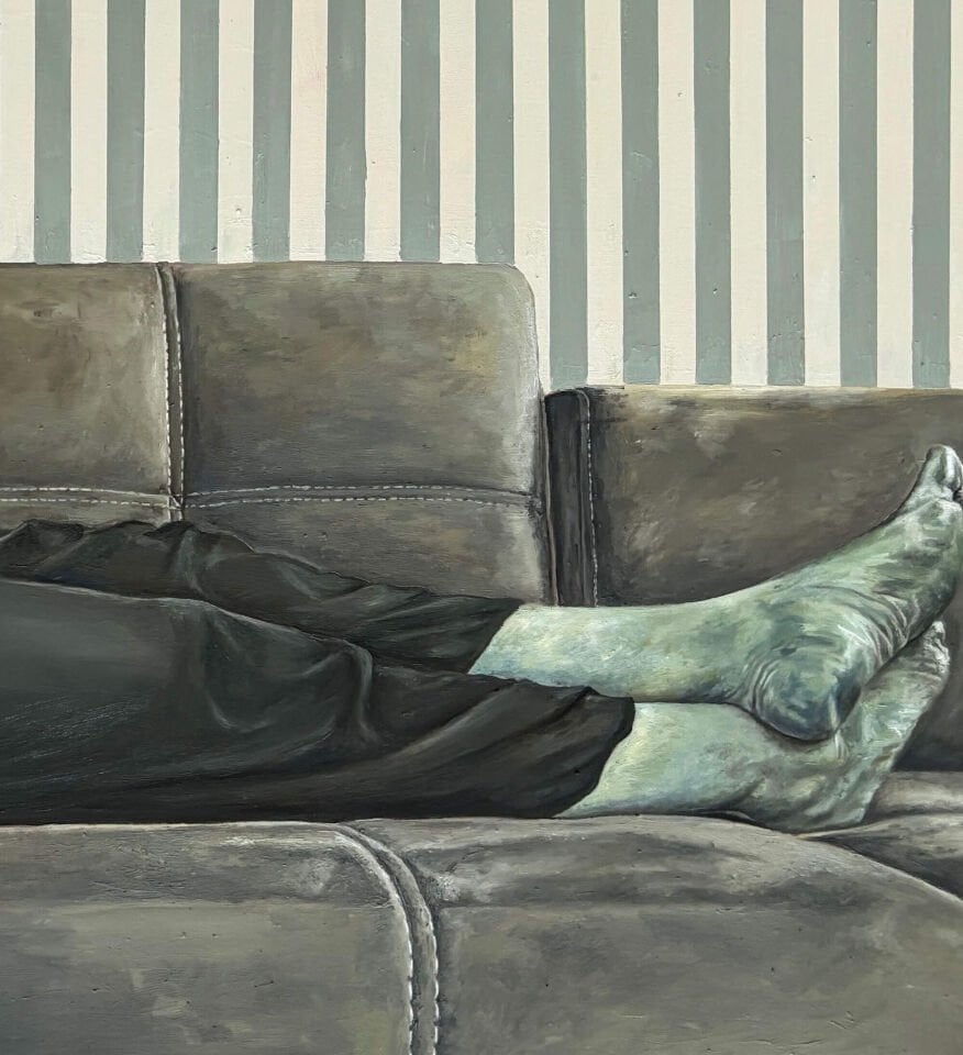 Koltuk, 2025, tuval üzerine yağlı boya, 60x90 cm.