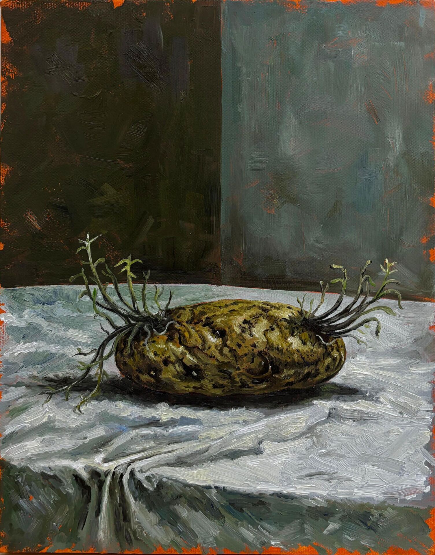 Patatesler, 2025, tuval üzerine yağlıboya, 35x28 cm.