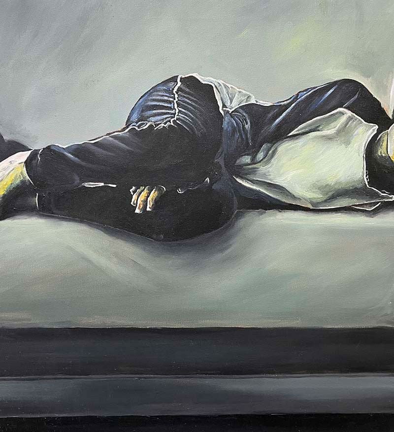 Ambivalans, 2023, tuval üzerine yağlıboya, 60x90 cm.