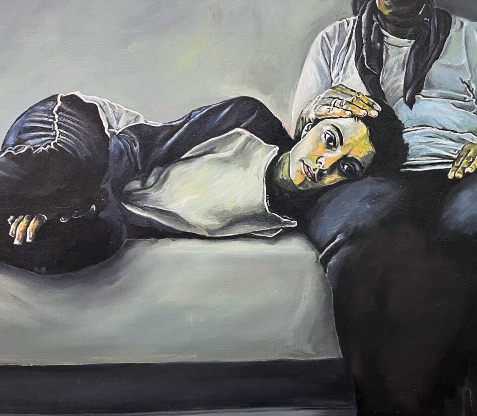 Ambivalans, 2023, tuval üzerine yağlıboya, 60x90 cm.