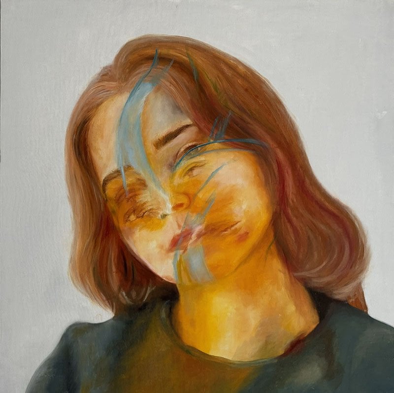 O, 2025, tuval üzerine yağlıboya, 70x70 cm.
