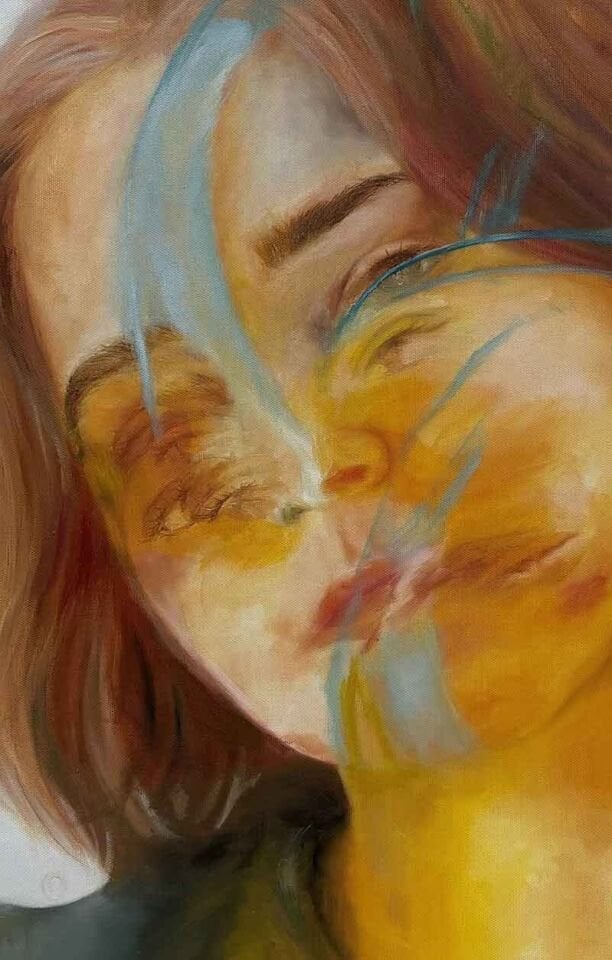 O, 2025, tuval üzerine yağlıboya, 70x70 cm.