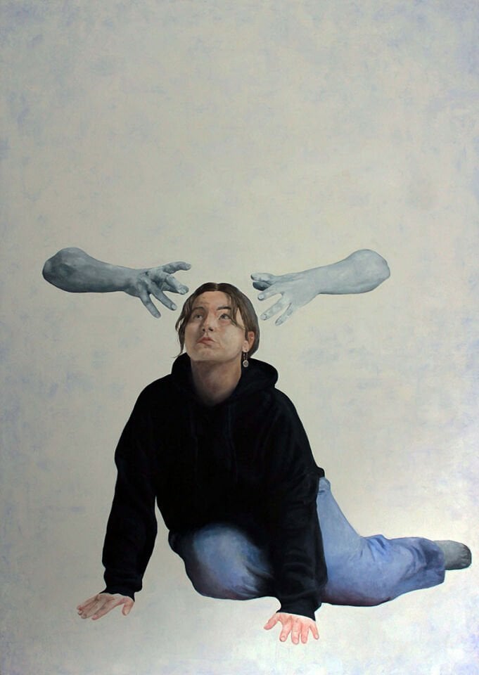 Manipülasyon I, 2023, tuval üzerine yağlıboya, 100x140 cm.