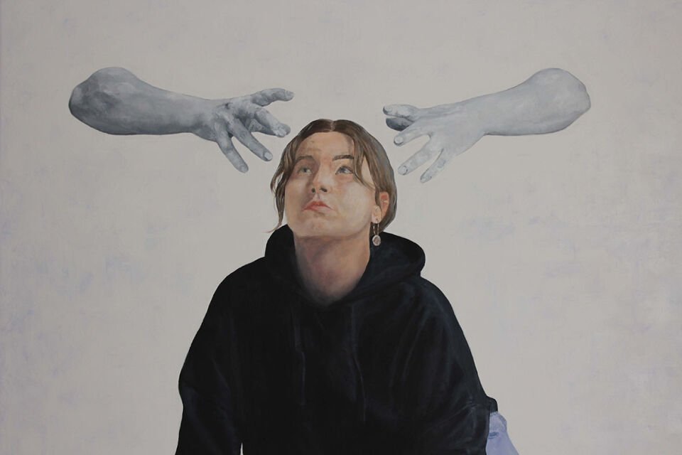 Manipülasyon I, 2023, tuval üzerine yağlıboya, 100x140 cm.